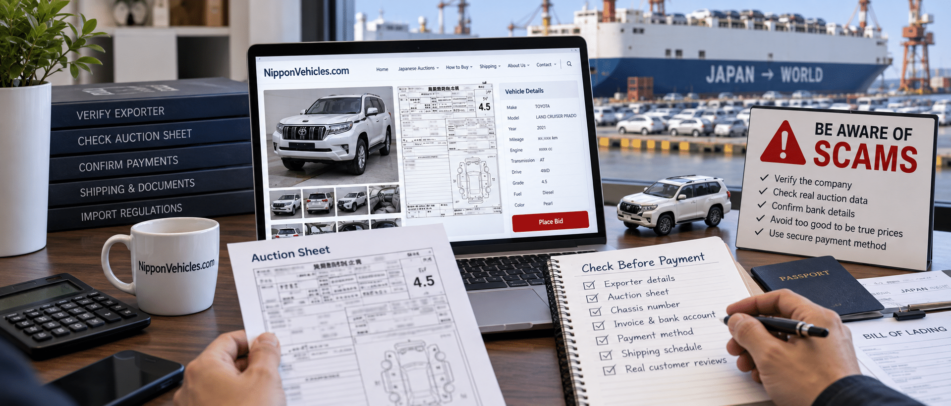 How to avoid Japanese used car export scams before importing from Japan