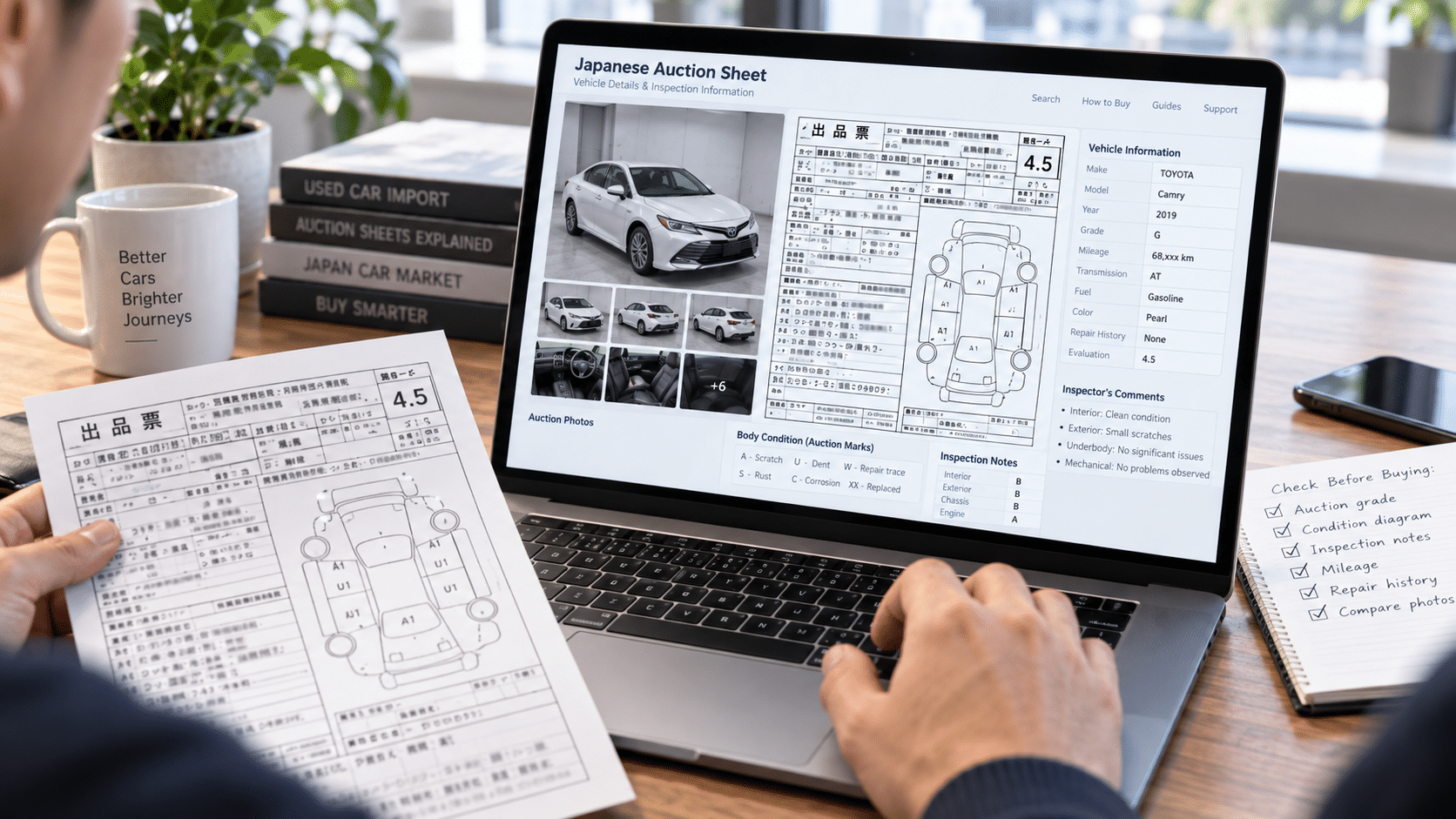 How to read a Japanese auction sheet before buying a used car from Japan
