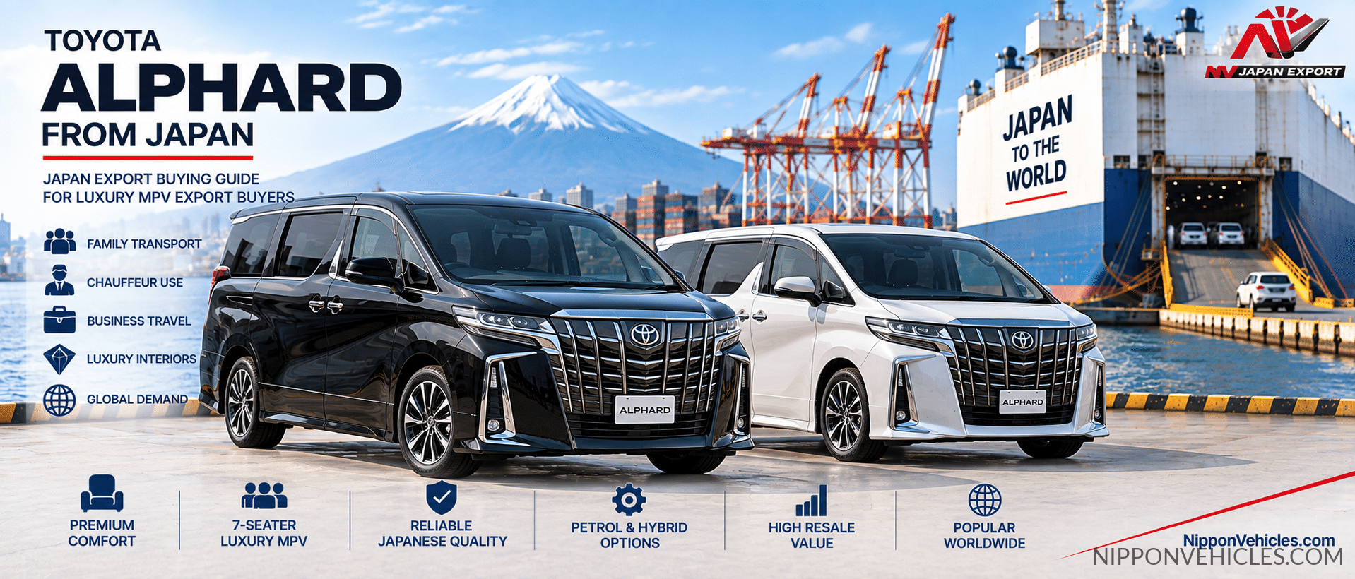 Toyota Alphard from Japan buying guide for Japanese luxury MPV export buyers