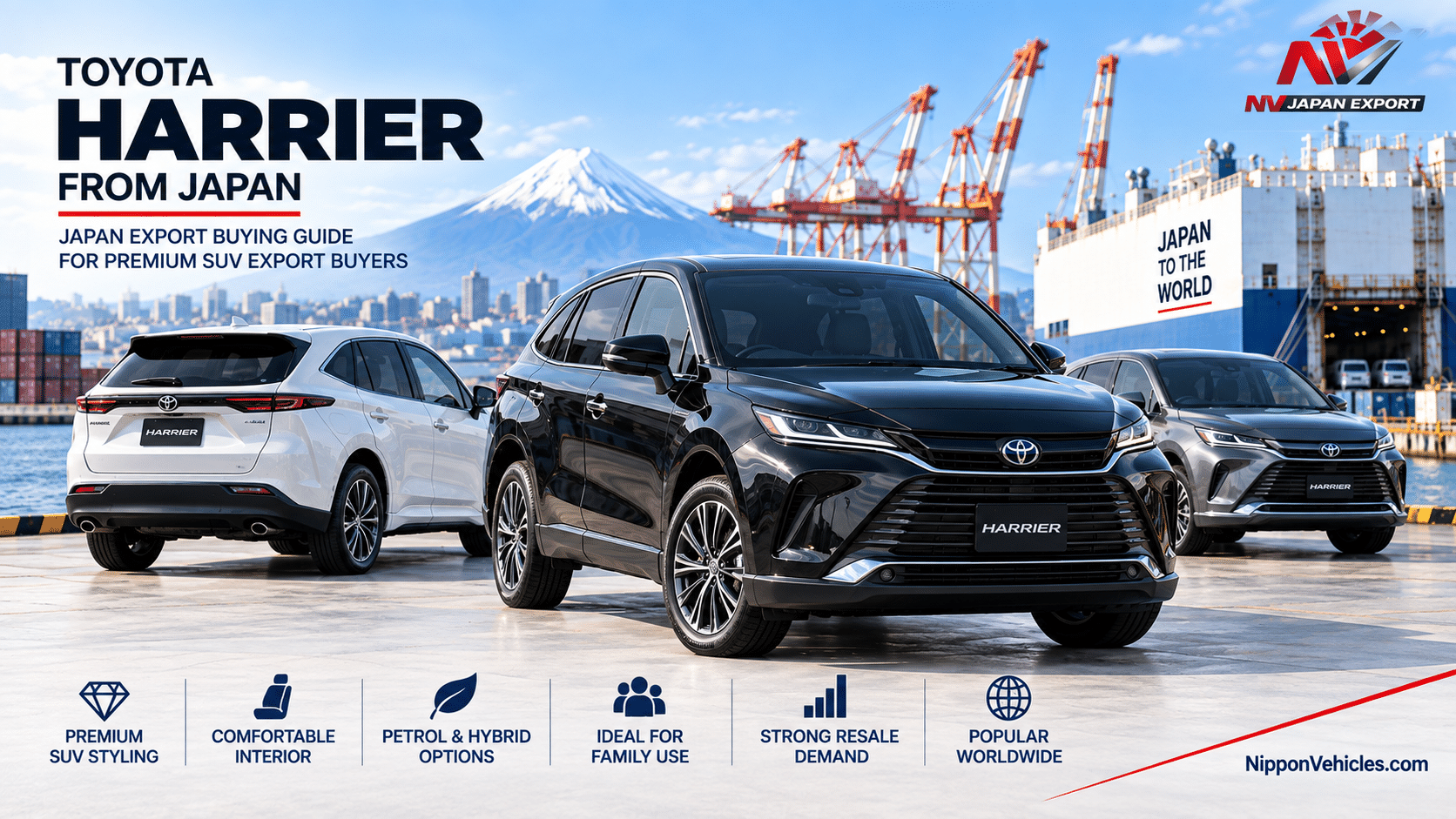 Toyota Harrier from Japan buying guide for Japanese SUV export buyers