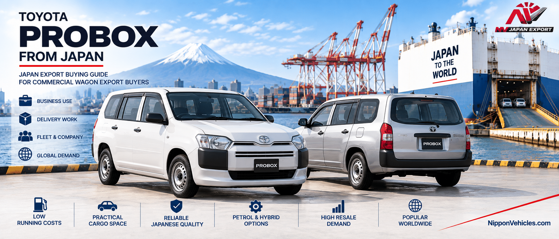 Toyota Probox from Japan buying guide for Japanese commercial wagon export buyers