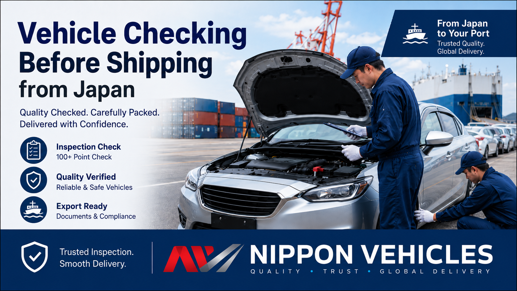 Vehicle checking before shipping